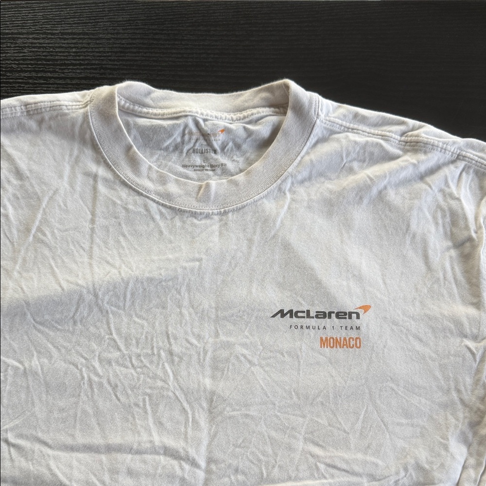 Hollister McLaren large cream Men's Shirt heavyweight boxy fit